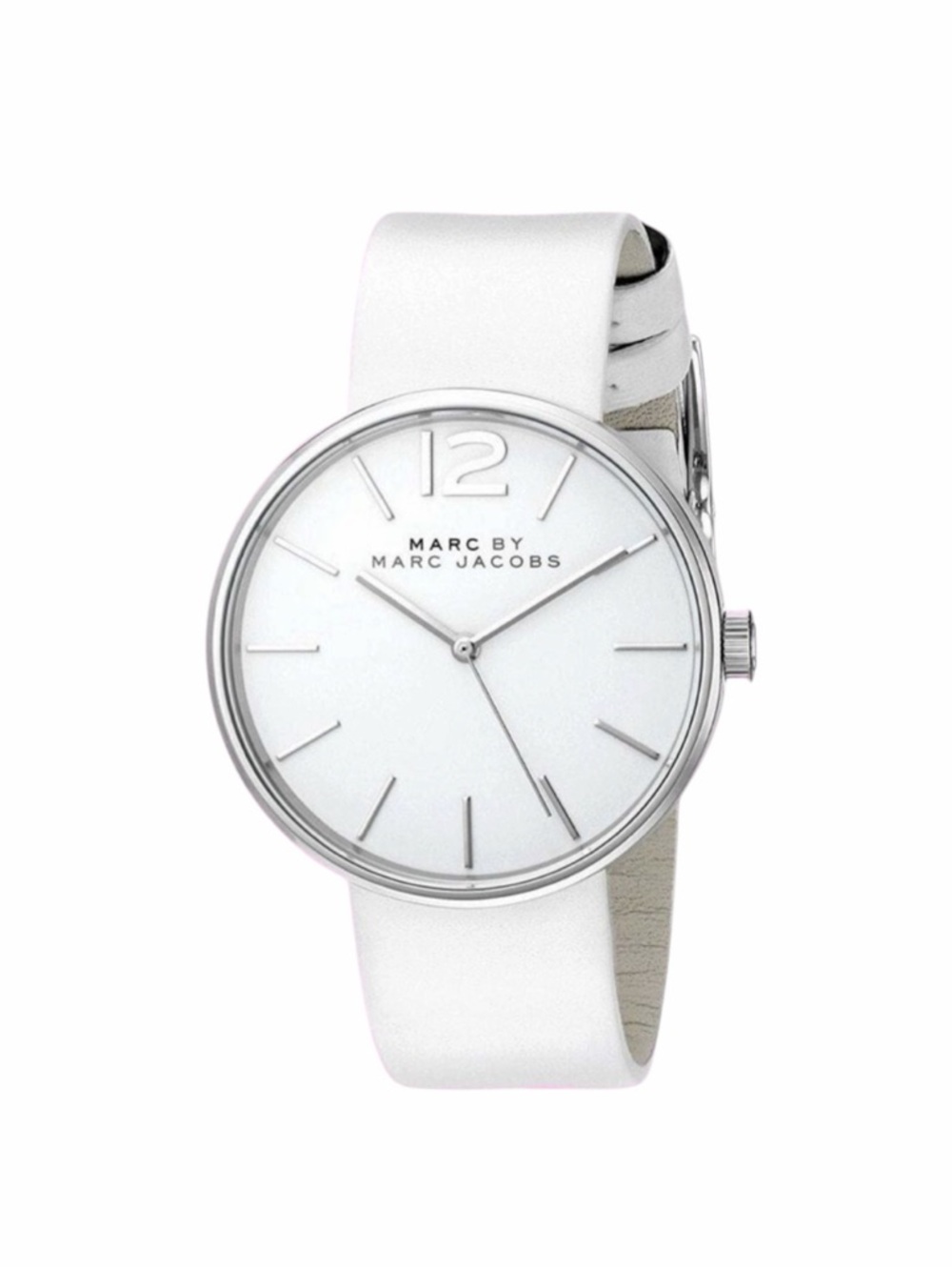 Marc Jacobs Authentic MBM1361 Peggy White Leather Women's Quartz Strap Watch‎